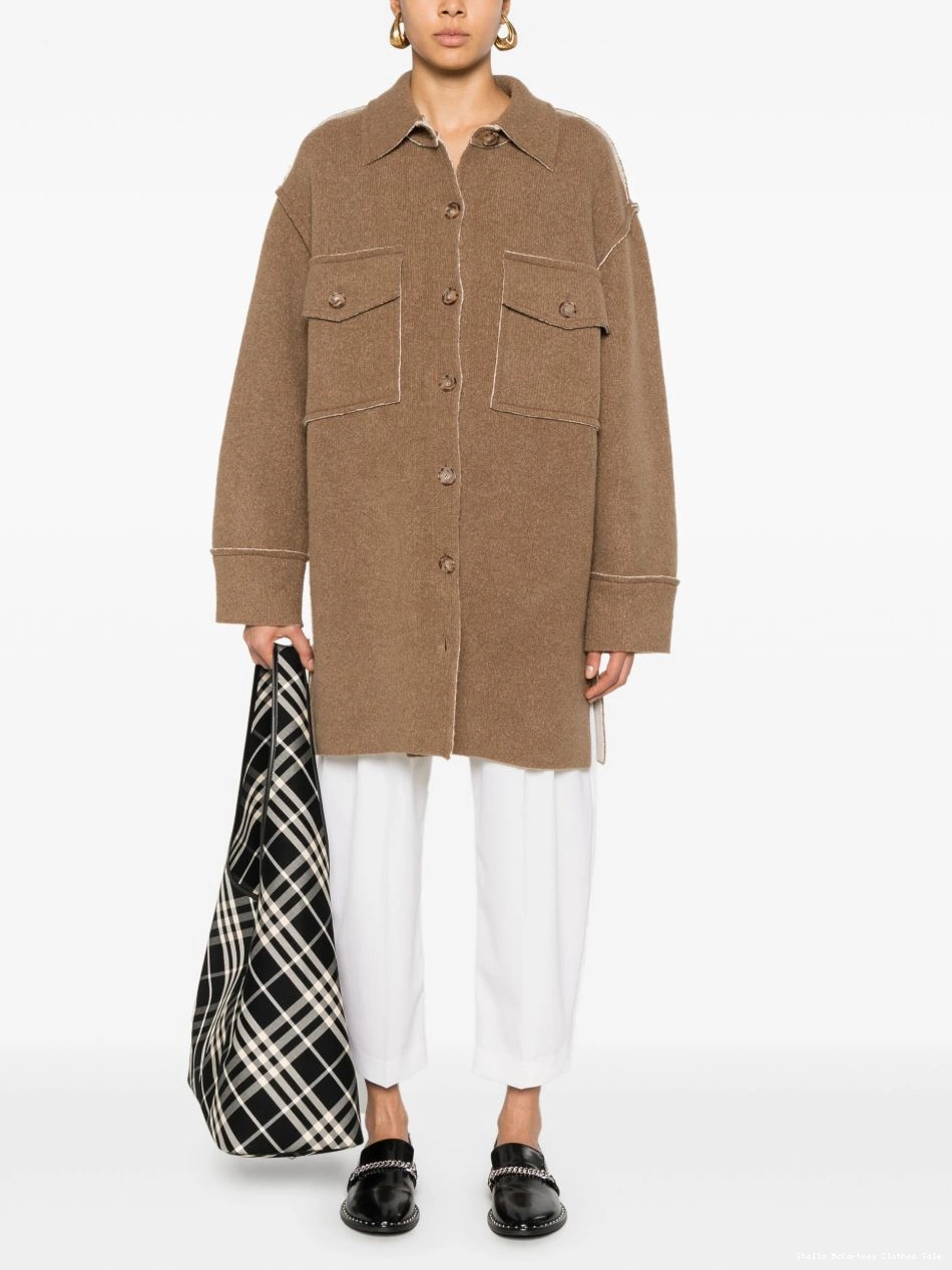 Affordable Women McCartney Stella exposed-seam cardi-coat 0726